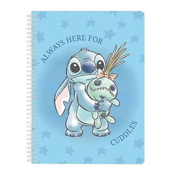 Caderno Univ. 1 Matéria 80 Folhas Stitch Always Here