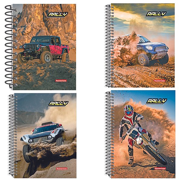 Caderno Universitário Capa Dura Rally 15 Matérias 300 Folhas