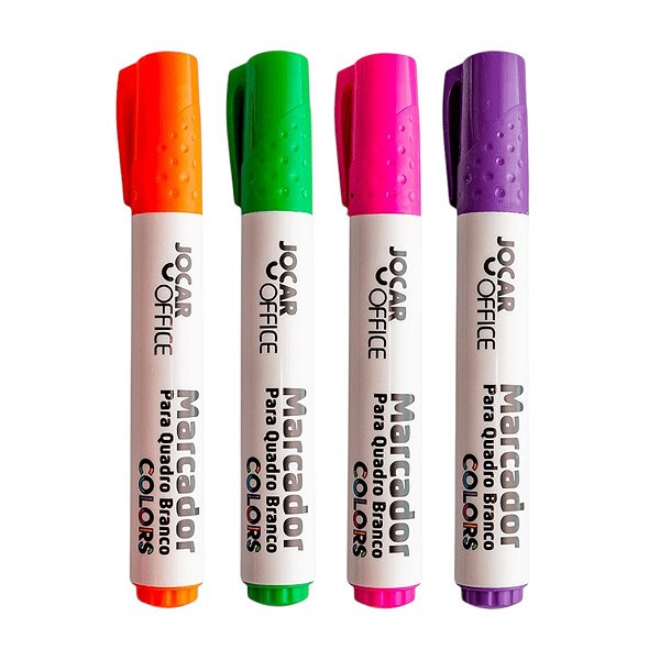 Marcador Para Quadro Branco Colors Estojo 4 Pçs Jocar Office