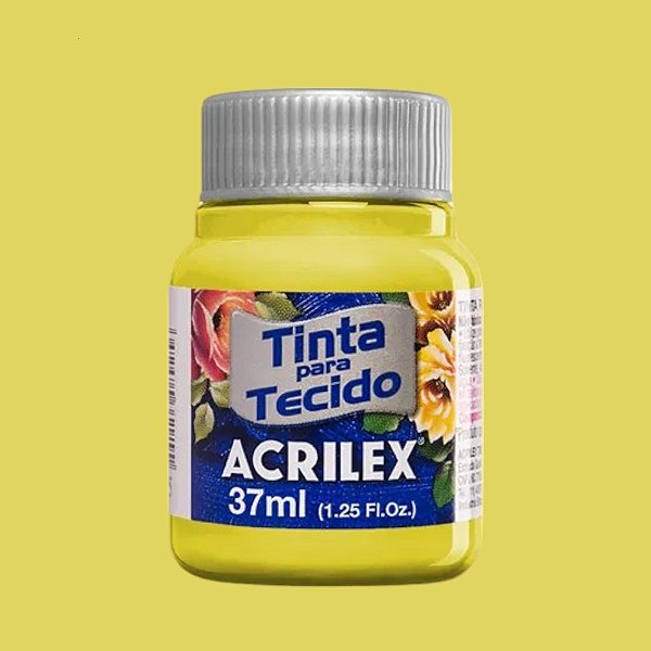 Tinta Para Tecido Fosca Amarelo Limão Acrilex 37ml 504