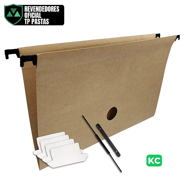 Pasta Suspensa Kraft 180Gm² Haste PVC Completa 50 Unidades