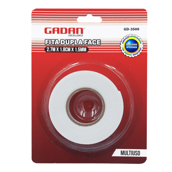 Fita Dupla Face Espuma 2,7M – Gadan GD-3500