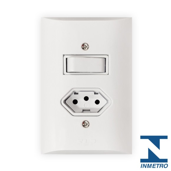 Conjunto De 1 Interruptor + 1 Tomada - 10A - 1420110
