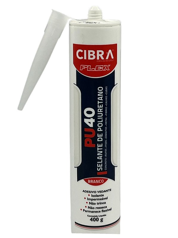 Tubo Silicone Selante Branco 400g Pu40 Cibra Flex