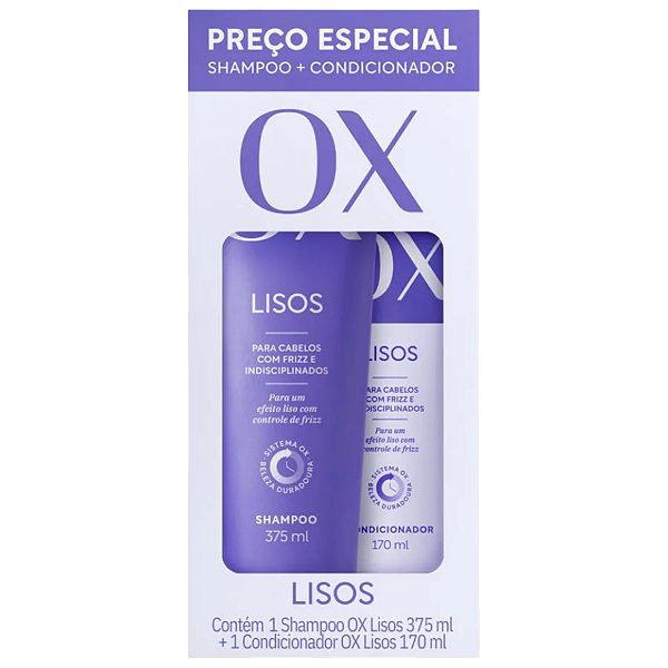 Kit Shampoo e Condicionador Lisos Ox