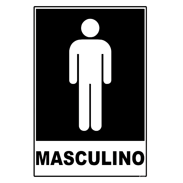Placa Sinalização Masculino Ps04
