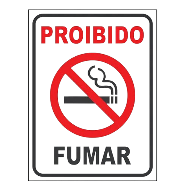 Placa Sinalização Proibido Fumar