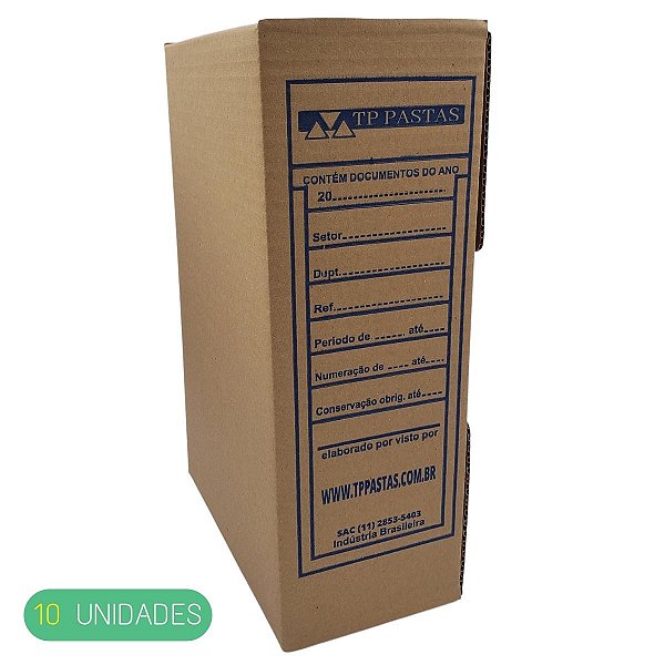 Caixa de Arquivo Morto TP Pastas Com 10 Unidades