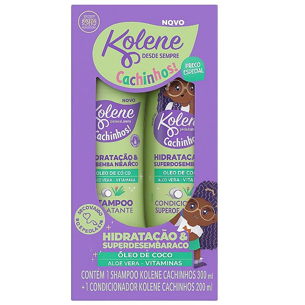 Kit Shampoo E Condicionador Kolene Cachinhos Shcond 300Ml  200Ml