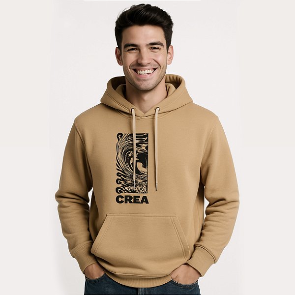 Blusa de Moletom com Capuz e Bolso Canguru