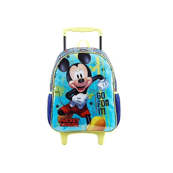 Mochila De Rodinhas M Escolar Infantil Mickey Mouse Disney