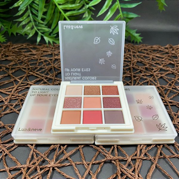 PALETA DE SOMBRAS NATURAL COLORS - COR C - LUA E NEVE