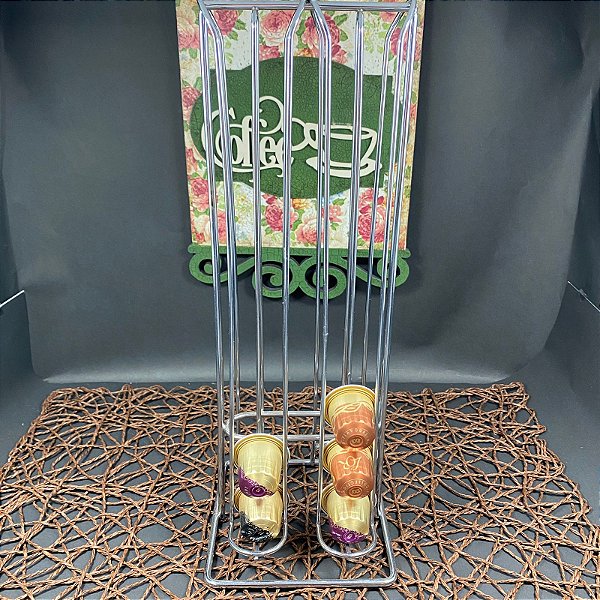 SUPORTE PORTA CAPSULAS DE CAFE NESPRESSO ARAMADO HAUSKRAFT PARA 36 PECAS