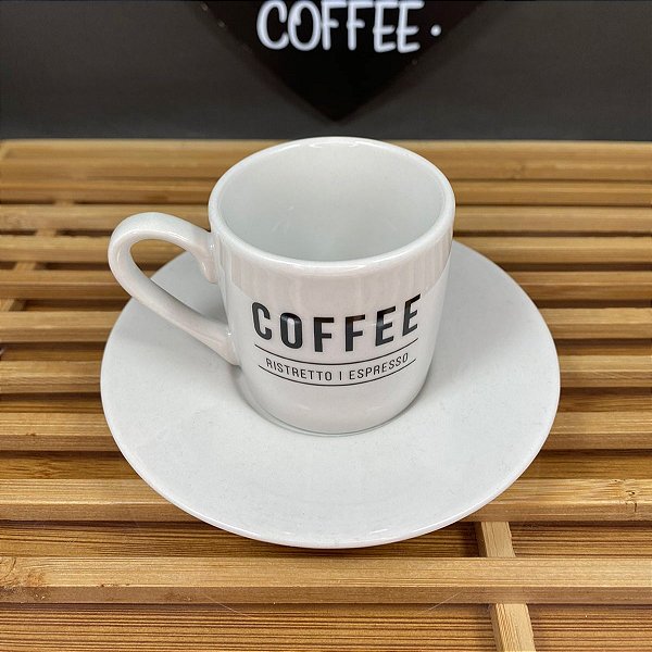 JOGO DE XICARAS HAUSCRAFT COFFE EM PORCELANA - 80ML