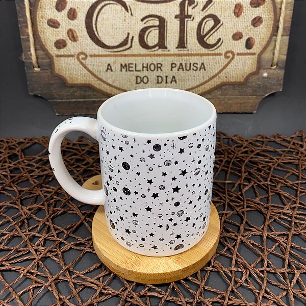 CANECA DE PORCELANA ESTRELAS HAUSKRAFT 330ML