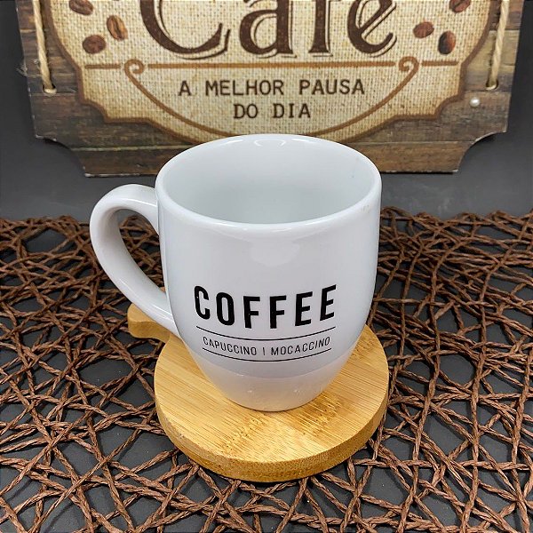 CANECA DE PORCELANA COFFEE MANHATTAN HAUSKRAFT 300ML