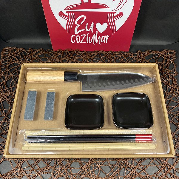 KIT SUSHI 8 PEÇAS COM FACA NAHA