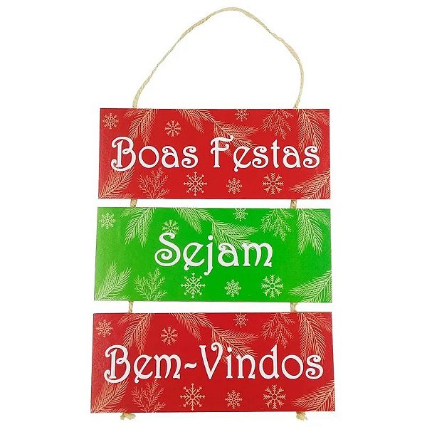 PLACA DECORATIVA NATALINA 31X20,5 CM