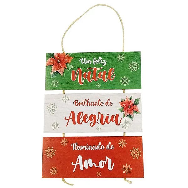 PLACA DECORATIVA NATALINA 31,5X25CM