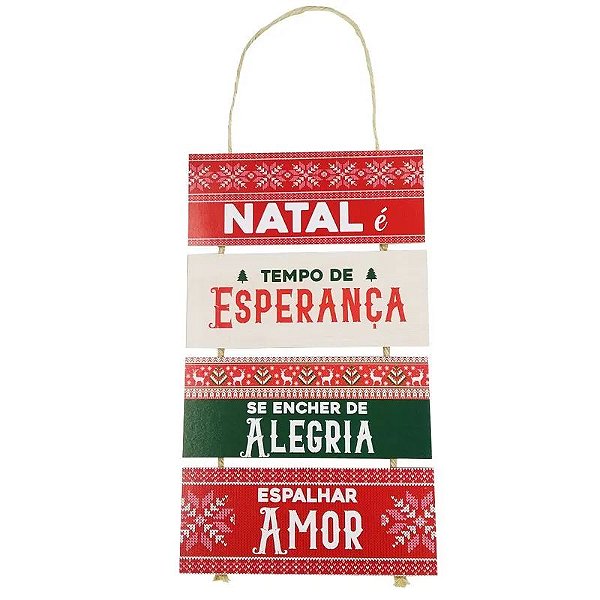 PLACA DECORATIVA NATALINA 31,5X25CM