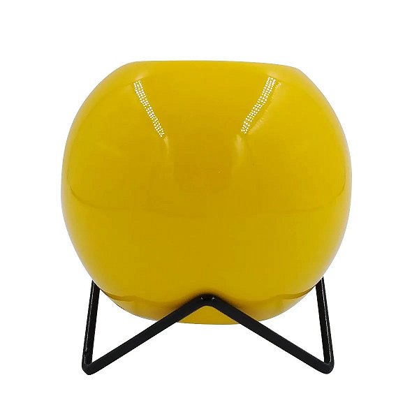 VASO DECORATIVO DE PORCELANA COM SUPORTE 10CM