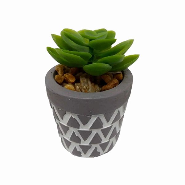 VASO DECORATIVO COM FLOR ARTIFICIAL  7X5,5CM SORTIDO
