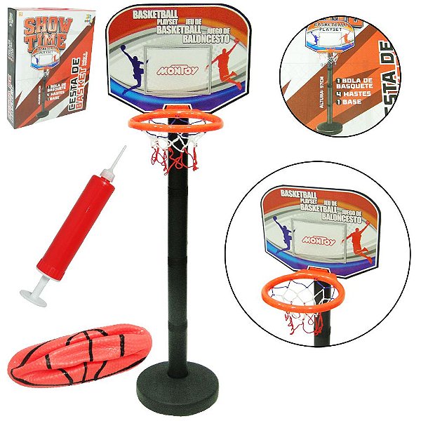 BASQUETE SHOW TIME COM PEDESTAL + BOLA E BOMBA