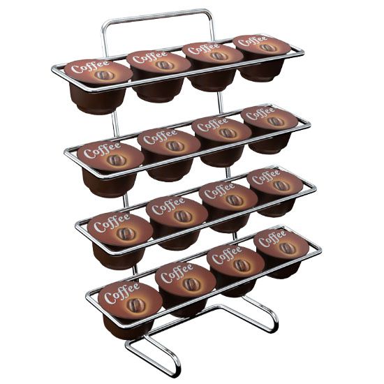 SUPORTE PORTA CAPSULAS DE CAFE DOLCE GUSTO ARAMADO PARA 16 PECAS 27X22,5CM