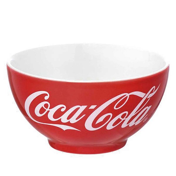 TIGELA CUMBUCA DE PORCELANA BOWL COCA-COLA VERMELHO HAUSKRAFT 440ML 13CM DE Ø