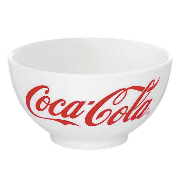 TIGELA CUMBUCA DE PORCELANA BOWL COCA-COLA BRANCO HAUSKRAFT 440ML 13CM DE Ø