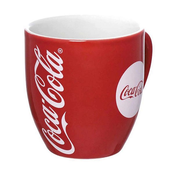 CANECA DE PORCELANA COCA-COLA VERMELHA HAUSKRAFT 300ML