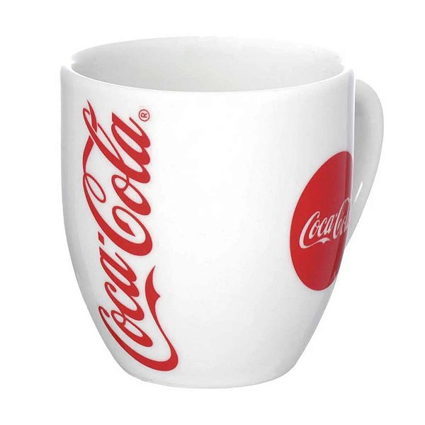 CANECA DE PORCELANA COCA-COLA BRANCO HAUSKRAFT 300ML