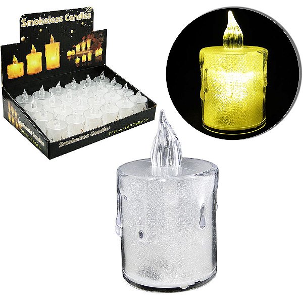 VELA DECORATIVA ELETRONICA DE LED A BATERIA 6,5X4CM DE Ø