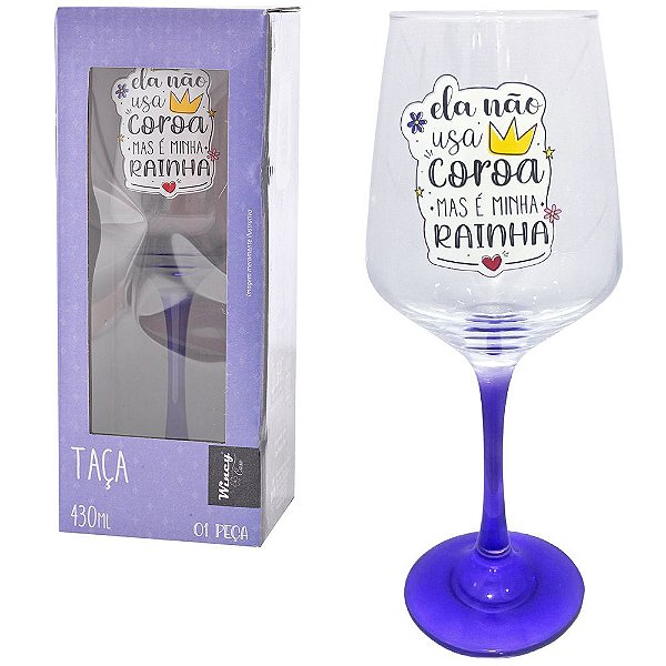 TAÇA DE VIDRO DIA DAS MÃES 430ML WINCY
