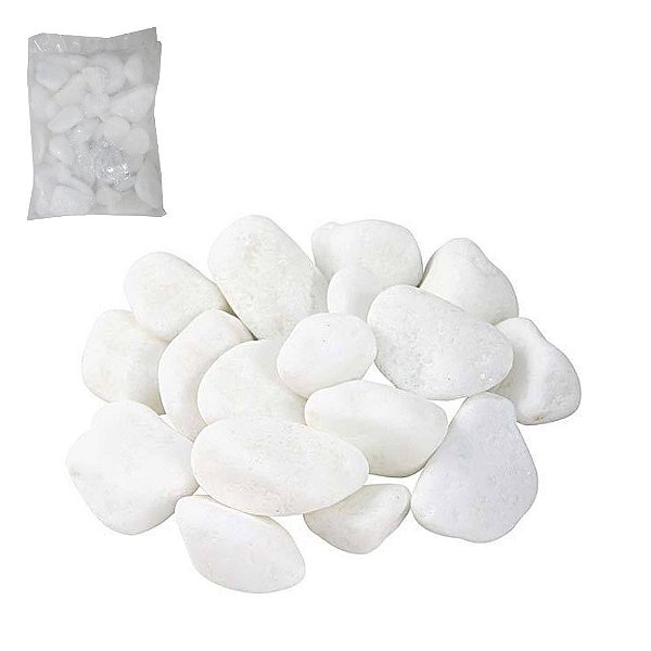 PEDRA DECORATIVA DOLOMITA BRANCA 900G