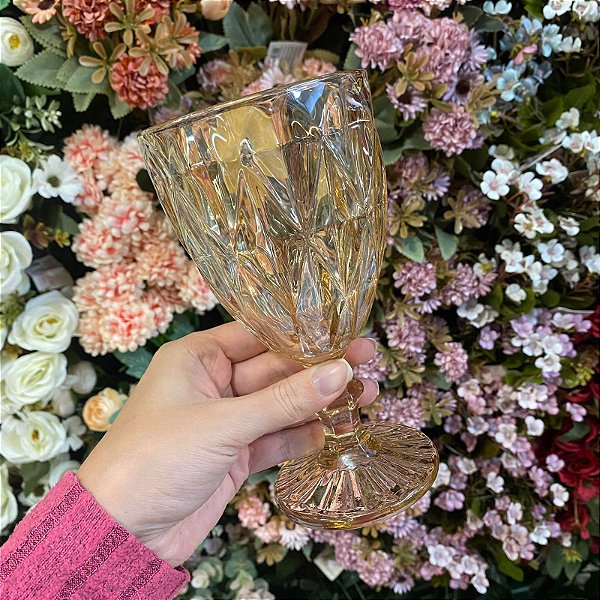 TAÇA DIAMOND ÂMBAR 340ML - UNIDADE