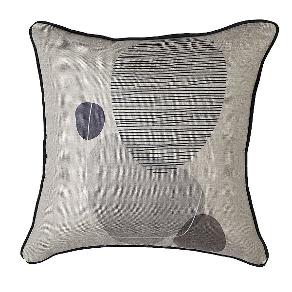 CAPA DE ALMOFADA COM BORDA PLACE ESTAMPA 4 043X043CM BG/PRETO