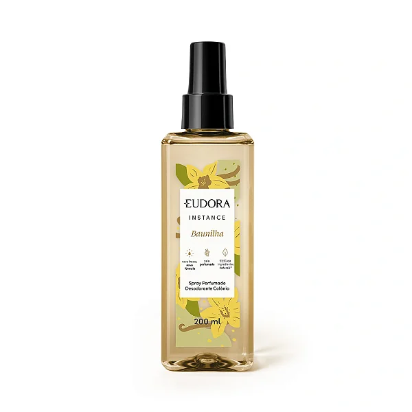 Spray Perfumado Desodorante Colônia Instance Baunilha BODY SPLASH 200ML  - EUDORA