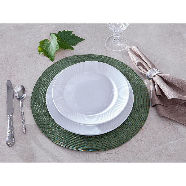 Jogo Americano Redondo Multiuso 38cm – Cores Variadas | Mesa Posta, Decoração e Proteção VERDE ESCURO