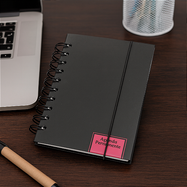 Agenda 2026 Espiral Win Paper Capa Preta – 176 Folhas (15 x 11 cm)