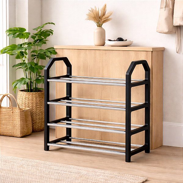 Sapateira 4 andares Organizador de Sapatos Tênis 8 Pare Desmontavel hall de entrada 42x18x50cm