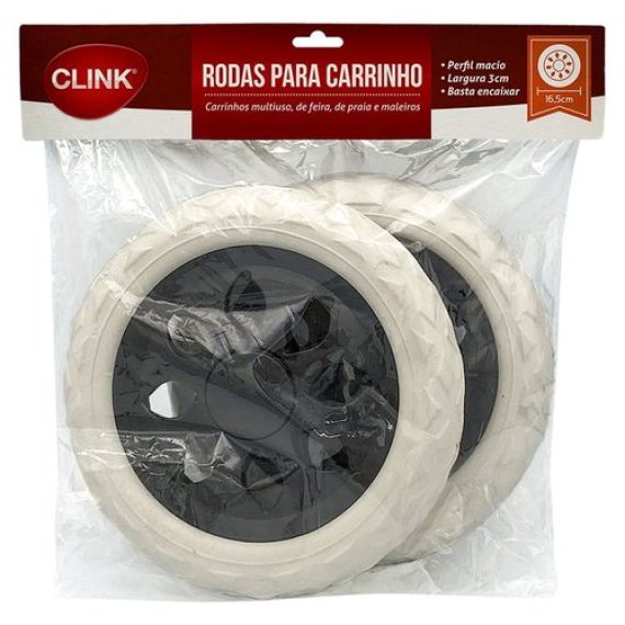 KIT PAR DE RODINHAS PARA CARRINHO DE FEIRA MULTIUSO CLINK