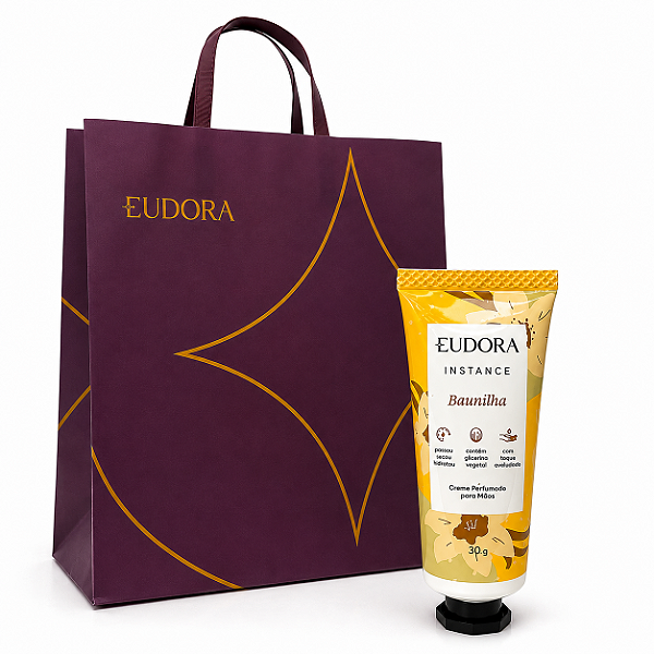 Creme de Mão Instance Baunilha + Sacola - 30ML - Eudora