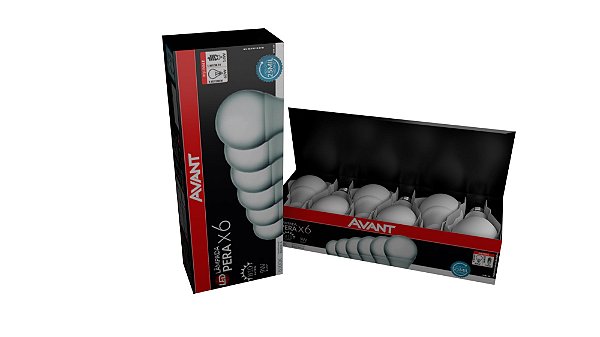 Kit 6x Lâmpada Led Bulbo Pêra 9w 6500k Luz Branca E27 Avant