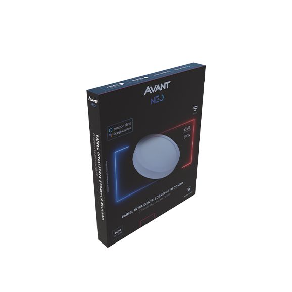 Painel Plafon Redondo 24w Neo Inteligente 2700k-6500k Avant