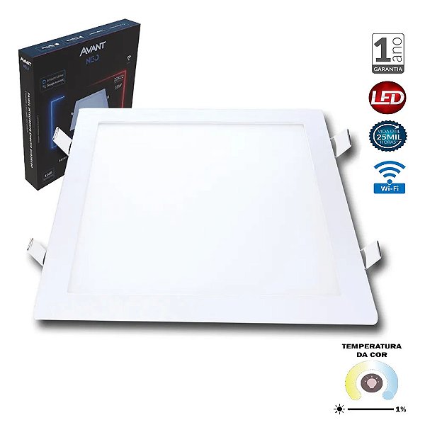 Painel Led Embutir Quardado Neo 2700k-6500k 18w 22cm Avant