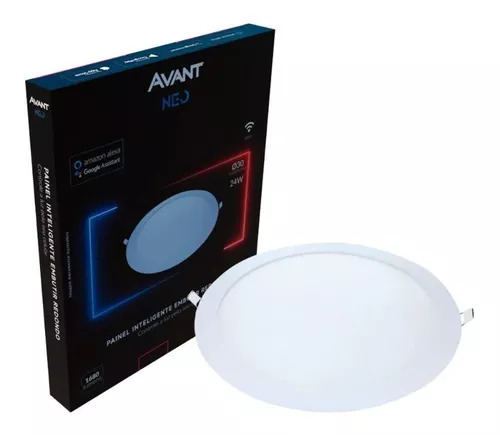 Painel Led Embutir Redondo Neo 2700k-6500k 24w 30cm Avant