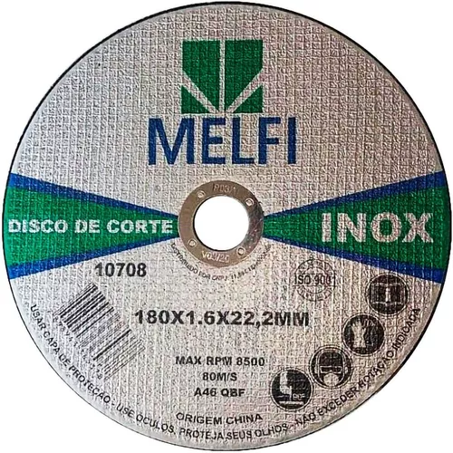 50 Discos Corte Aço Inox Extra Fino 180x1.6x22,2 7" Pol
