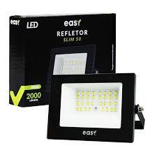 KIT 3 REFLETOR LED FRIO 6500K 50W BIV PROVA D´AGUA  EASY AVANT