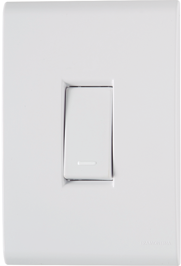 Interruptor Simples 10A 250v 4x2 Liz Branca Tramontina